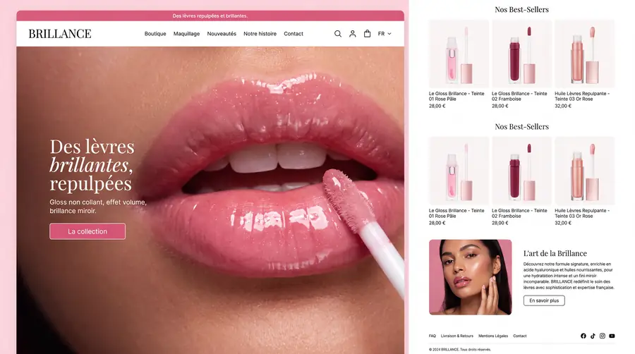 Modèle de boutique BRILLANCE, Beauté