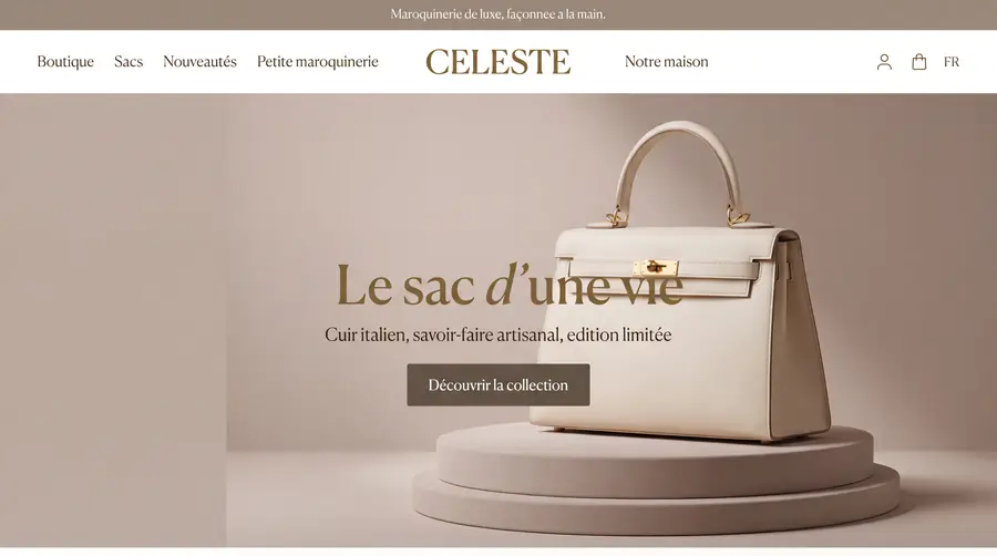 Modèle de boutique CELESTE, Mode