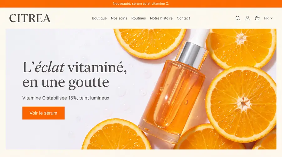 Modèle de boutique CITREA, Cosmétique