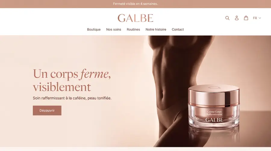 Modèle de boutique GALBE, Cosmétique