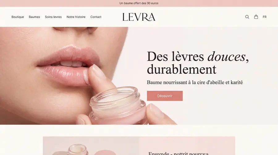 Modèle de boutique LEVRA, Cosmétique