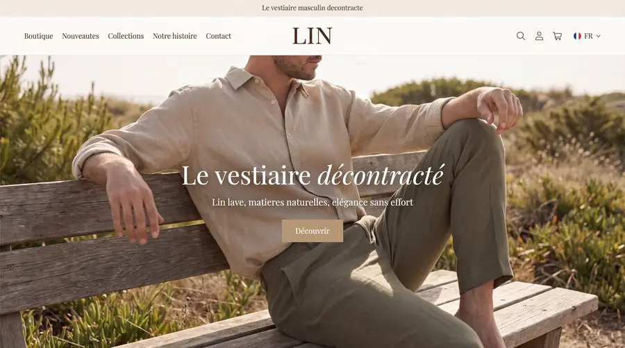 Modèle de boutique LIN, Mode