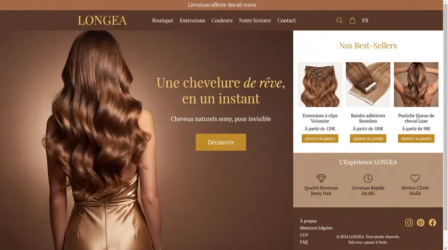 Modèle de boutique LONGEA, Beauté