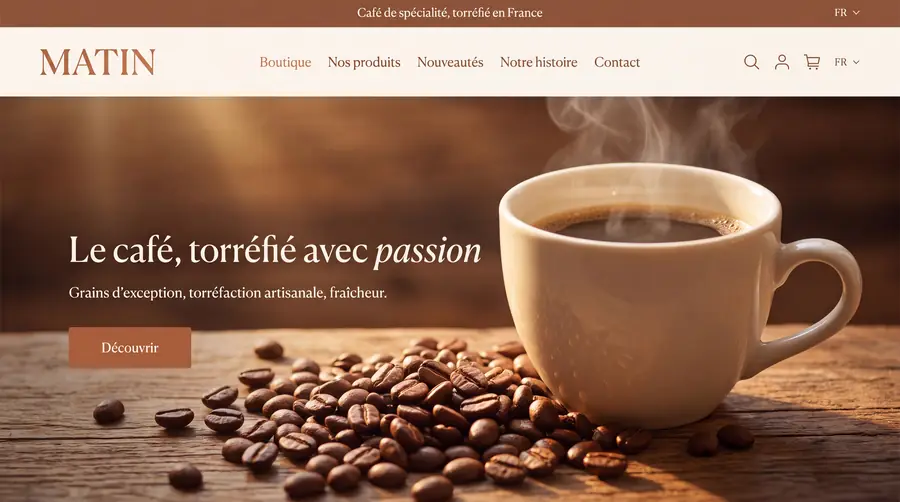 Modèle de boutique MATIN, Lifestyle