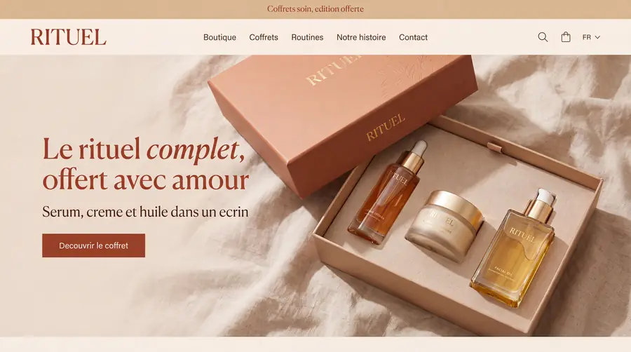 Modèle de boutique RITUEL, Cosmétique